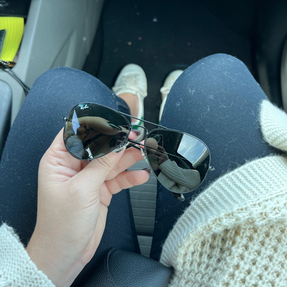 Ray Ban aviator total black sunglasses
